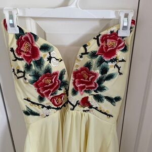 yellow floral dress